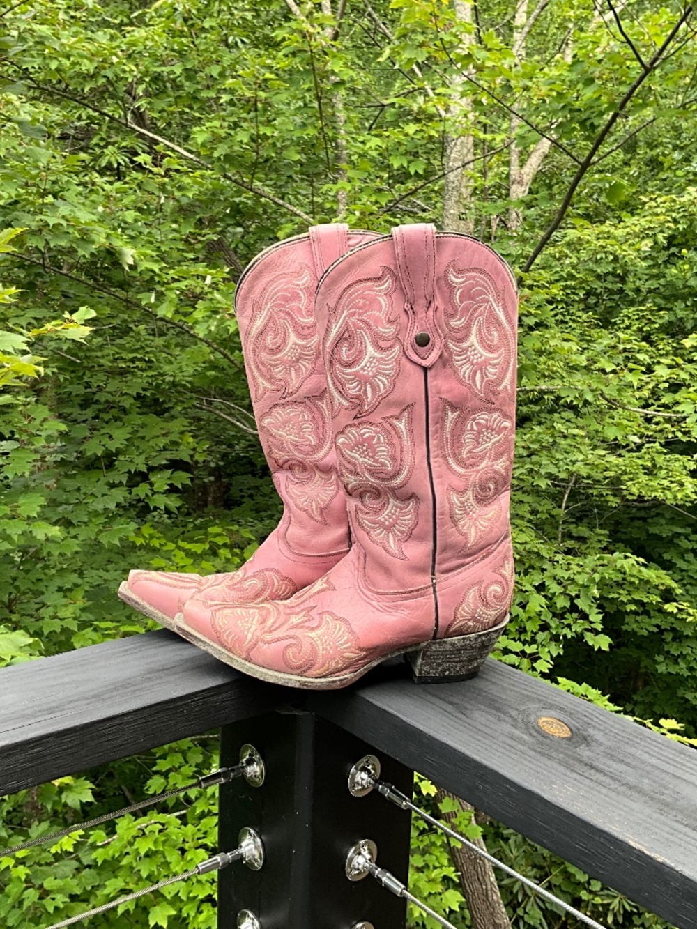 Corral Pink Boots.  Size 8. New! Beautiful : )